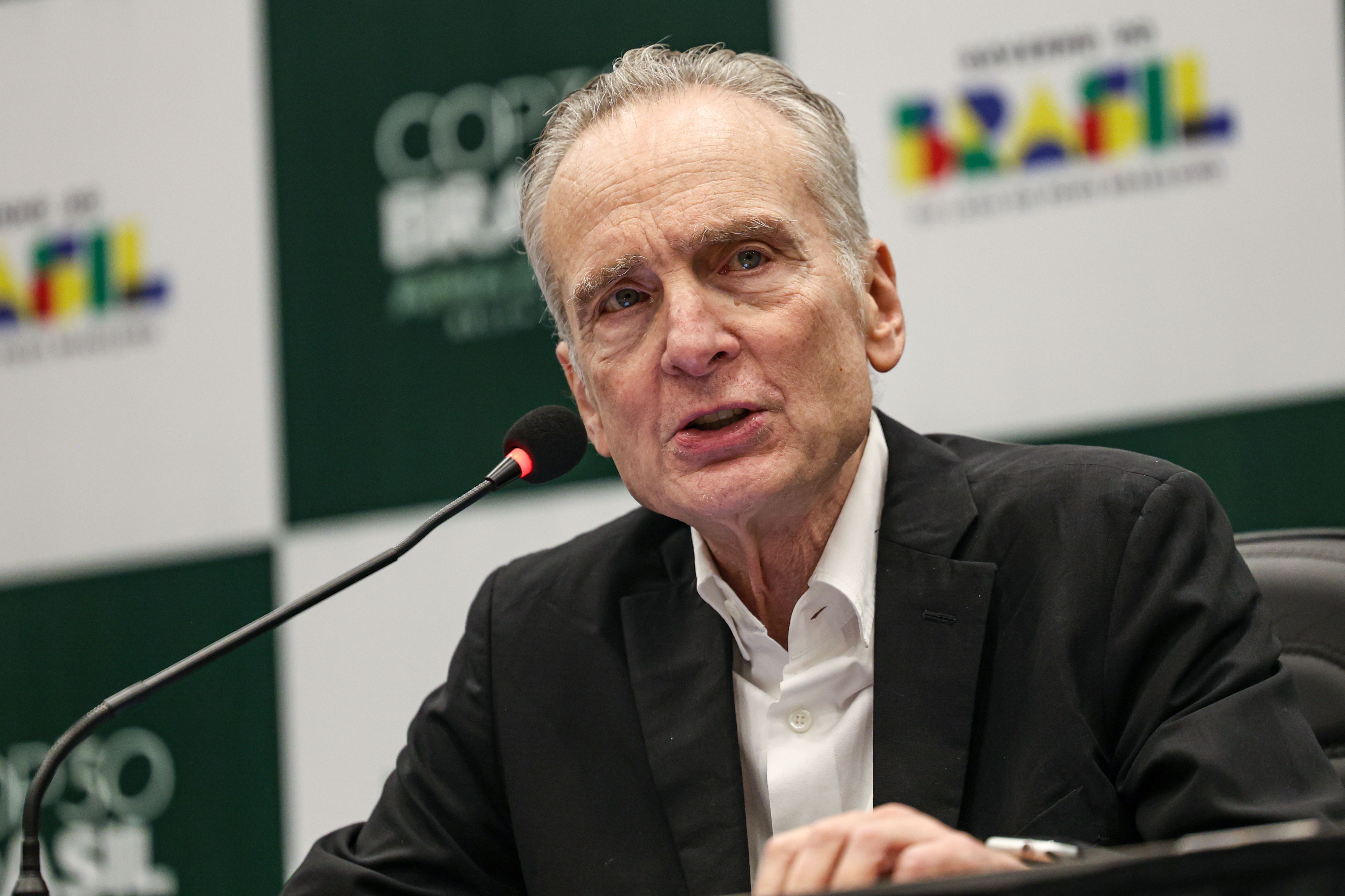 O economista e professor da universidade de Columbia, José Alexandre Scheinkman, durante entrevista na Pré-Cop30. • Marcelo Camargo/Agência Brasil
