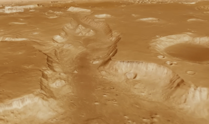 Sonda revela vídeo inédito de vale formado por água em Marte; assista