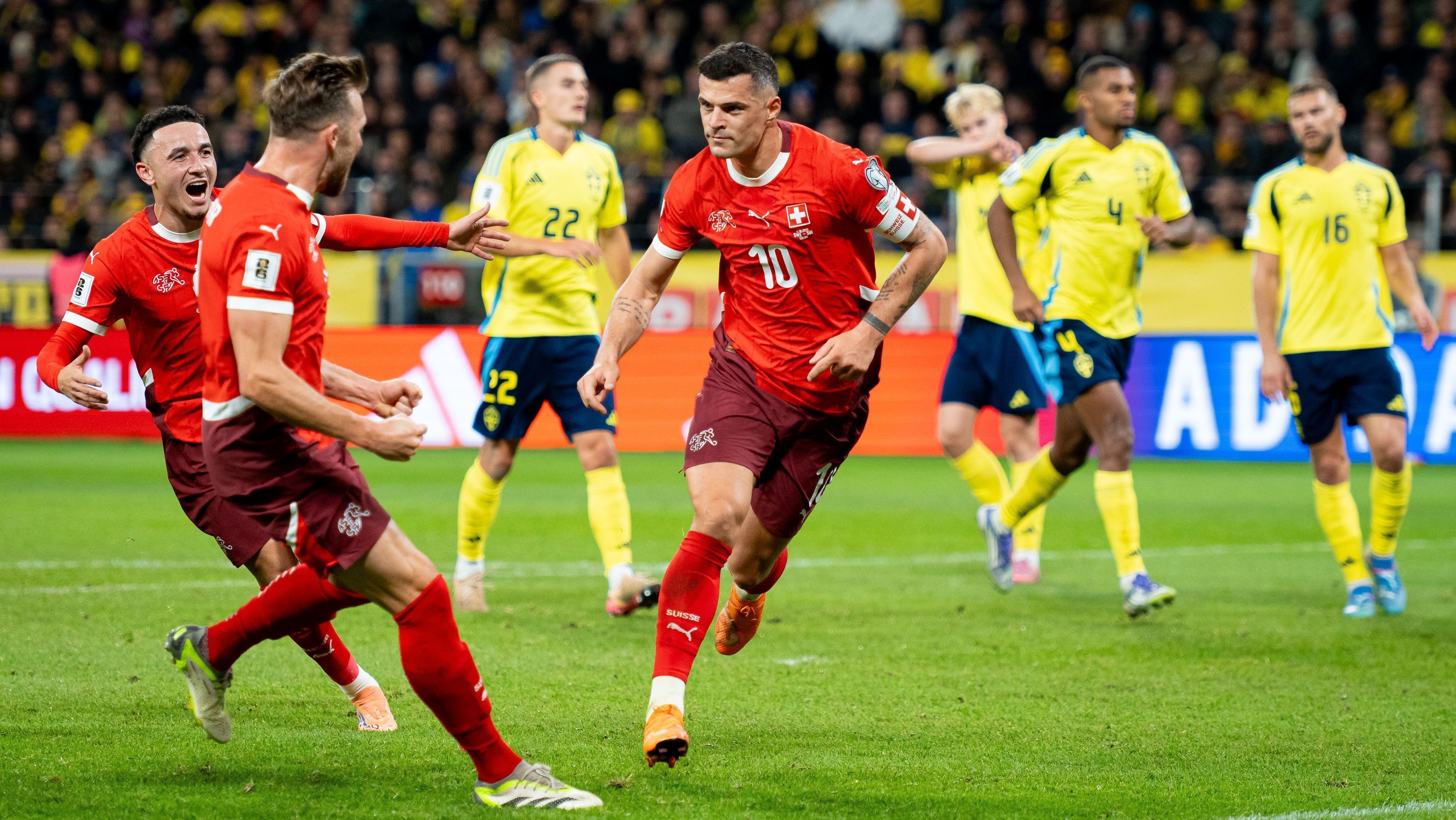 Xhaka marca, Suíça vence e complica Suécia nas Eliminatórias da