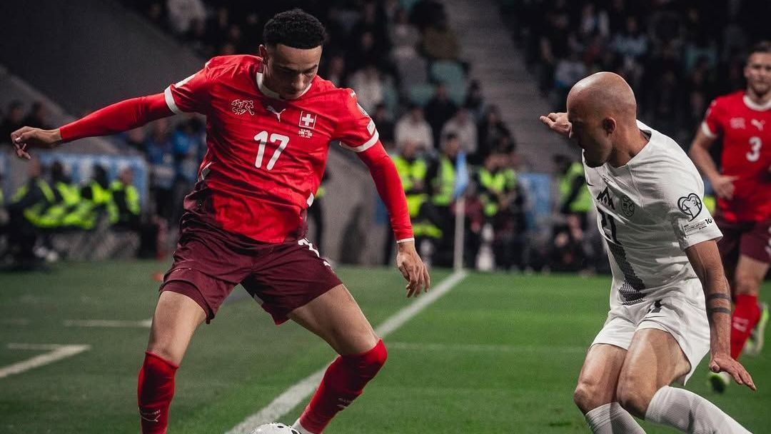 Lance de Eslovênia x Suíça pelas Eliminatórias da Copa do Mundo de 2026