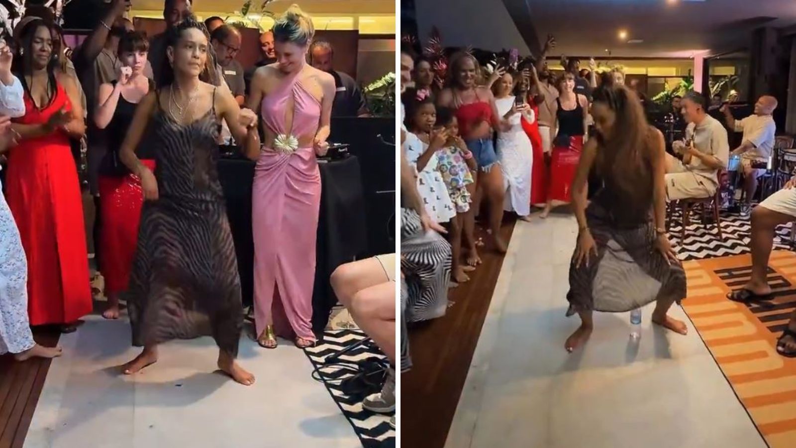 Taís Araújo dança na "boquinha da garrafa" em festa de "Vale Tudo"