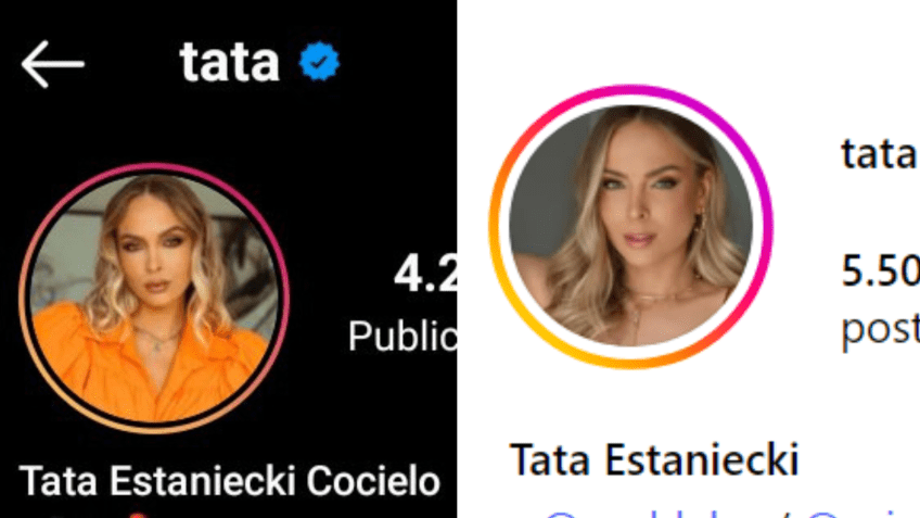 Tata Estaniecki tira o sobrenome do ex marido das redes • Reprodução/Instagram