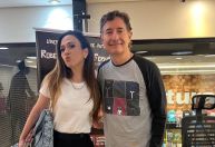 Tatá Werneck se encontra com o filho do Chaves no Rio: "Tanta emoção"