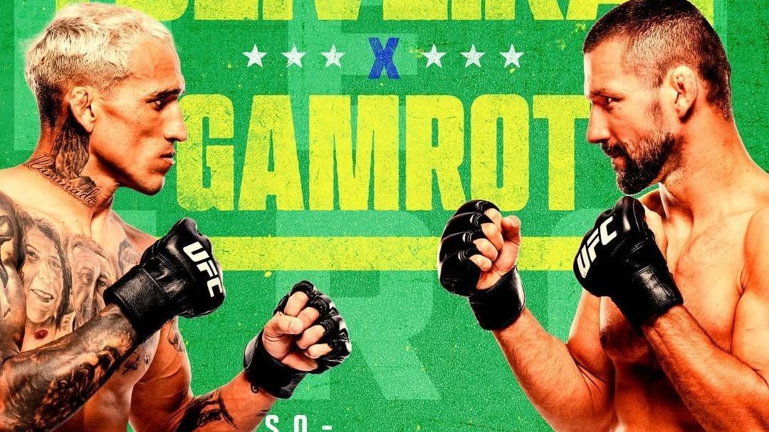 Cartaz do UFC Rio com Charles do Bronx e Mateusz Gamrot