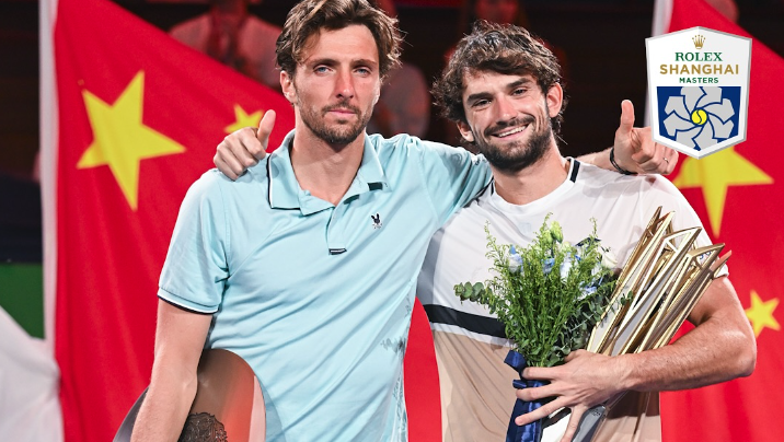 Vacherot e Rinderknech na final do Masters de Xangai • Reprodução/Instagram/@rolexshmasters
