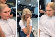 Val Marchiori se emociona ao cortar o cabelo e começar tratamento de câncer