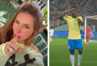 Virginia canta "meu coração não é mais seu" após gol de Vini Jr.