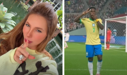 Virginia canta "meu coração não é mais seu" após gol de Vini Jr.