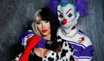 Virginia se transforma em Cruella de Vil em festa de Halloween com Vini Jr