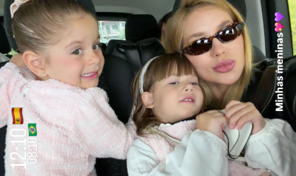 Virginia passeia com filhos em Madrid após curtir festa de Halloween; veja