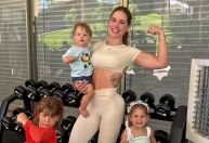 Virginia posa com os filhos após viralizar com Vini Jr.