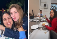 Virginia Fonseca almoça com irmã de Zé Felipe na casa de Vini Jr. em Madri