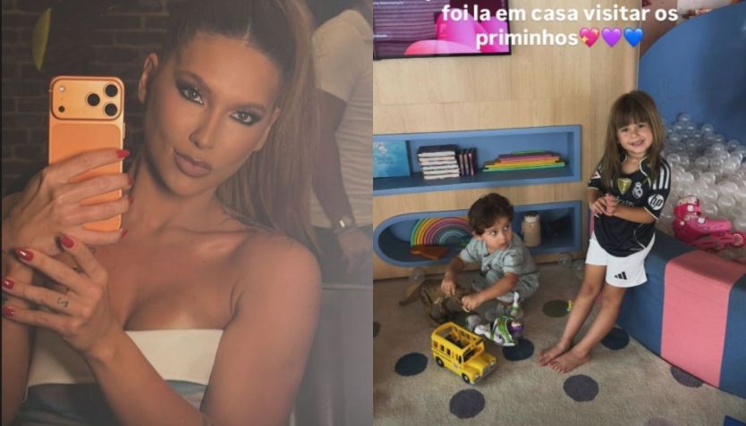 Filha de Virginia usa camiseta do Real Madrid, time de Vini Jr. • Instagram / Virginia