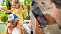 Zé Felipe comemora aniversário de Maria Flor por chamada de vídeo