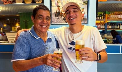 Zeca Pagodinho e João Gomes se encontram em bar no Rio: "Por aqui sextou"