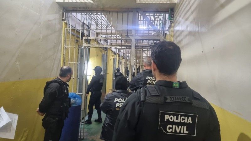 Polícia Civil do RS em presídio
