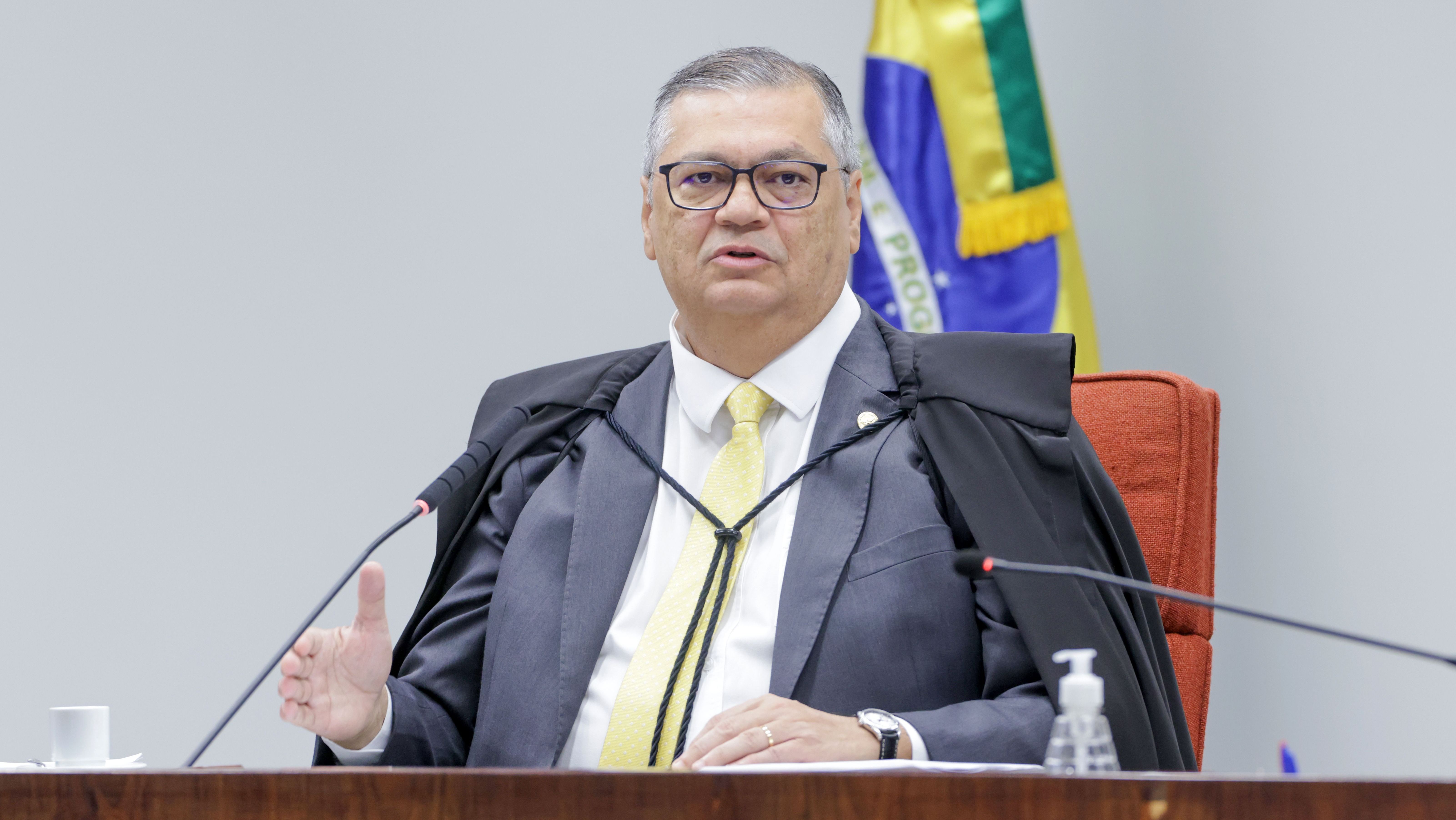 O ministro Flávio Dino, do STF (Supremo Tribunal Federal), durante julgamento do núcleo 3 da trama golpista Foto: Rosinei Coutinho/STF