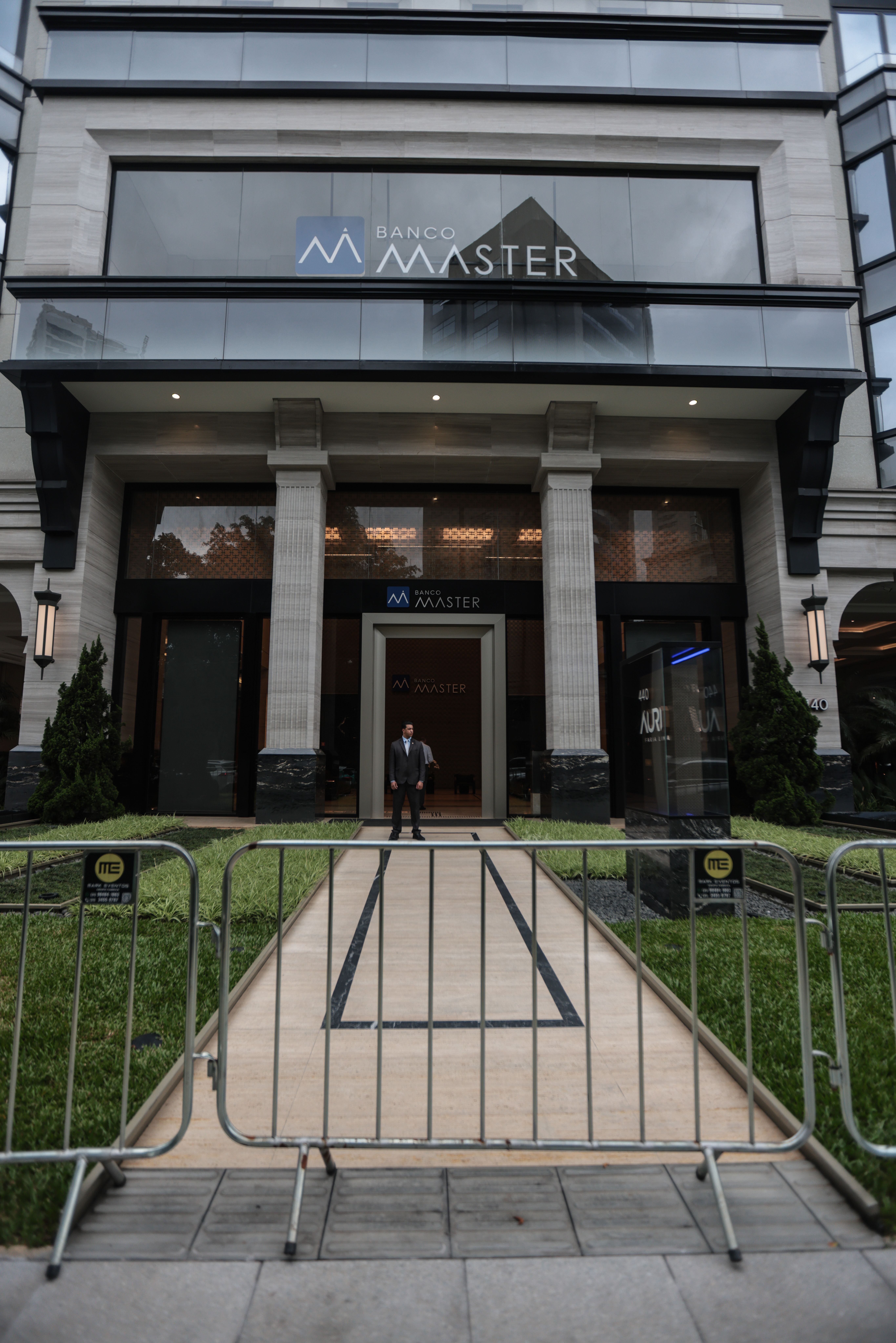Fachada do Banco Master na cidade de São Paulo, nesta terça-feira, 18 de novembro de 2025.