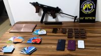Homem é preso com submetralhadora e quase 100 cartões roubados em SP