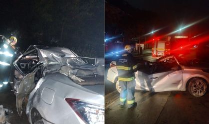 Carro bate em poste e deixa dois mortos em Betim, Minas Gerais