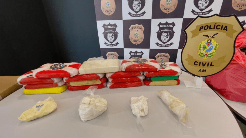 Os 34 quilos apreendidos estão avaliados em aproximadamente R$ 18,3 milhões • Erlon Rodrigues/PC-AM