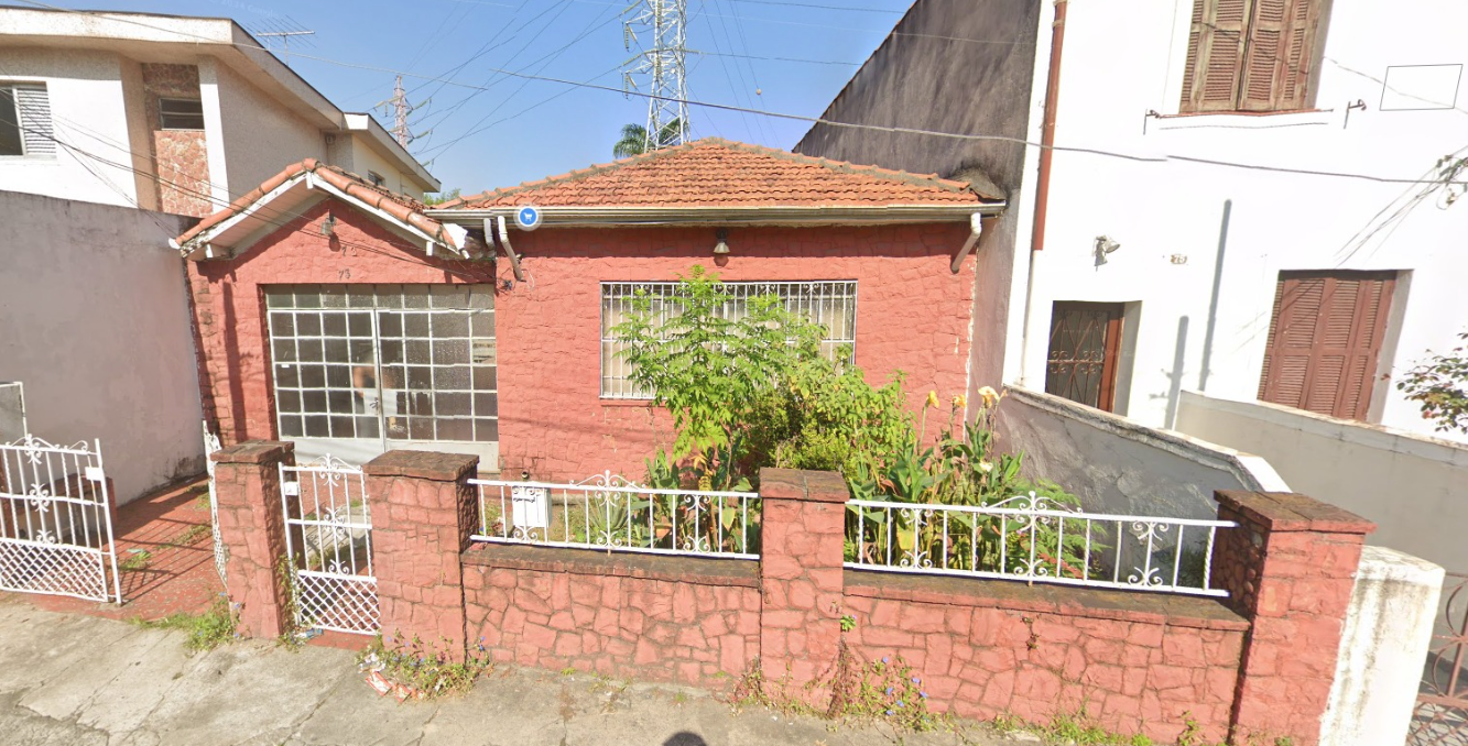 Casa que foi destruída em megaexplosão no Tatuapé • Reprodução/Google Street View