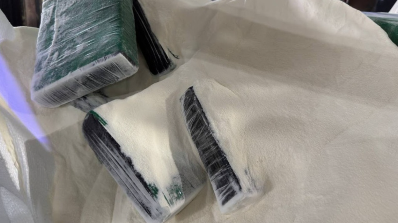 A droga estava escondida em uma carga de 13 toneladas de colágeno hidrolisado de origem bovina