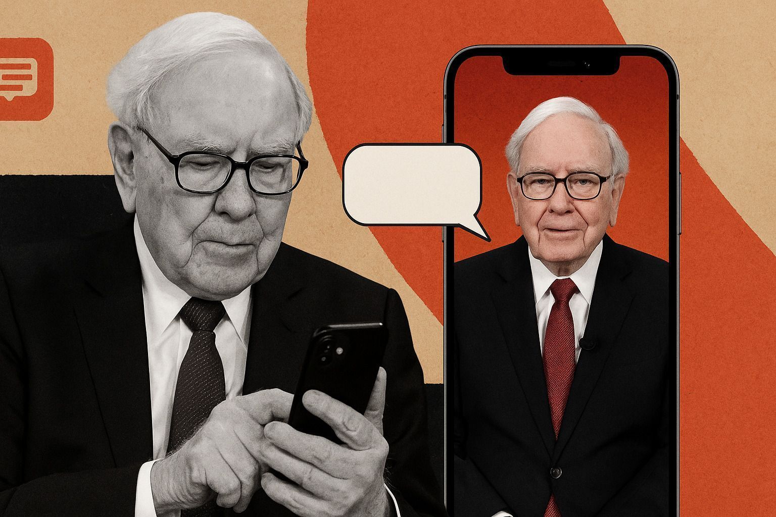 Ilustração gerada por IA de Warren Buffett