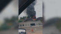 Vídeo: Incêndio atinge proximidades do aeroporto de Belém, no Pará