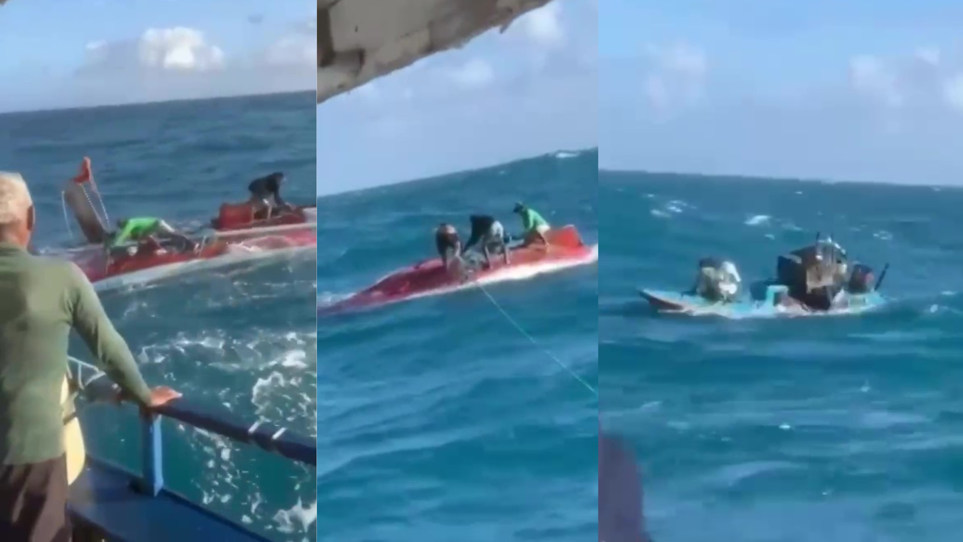 Pai e filho são resgatados após 24 horas à deriva em alto-mar no Ceará