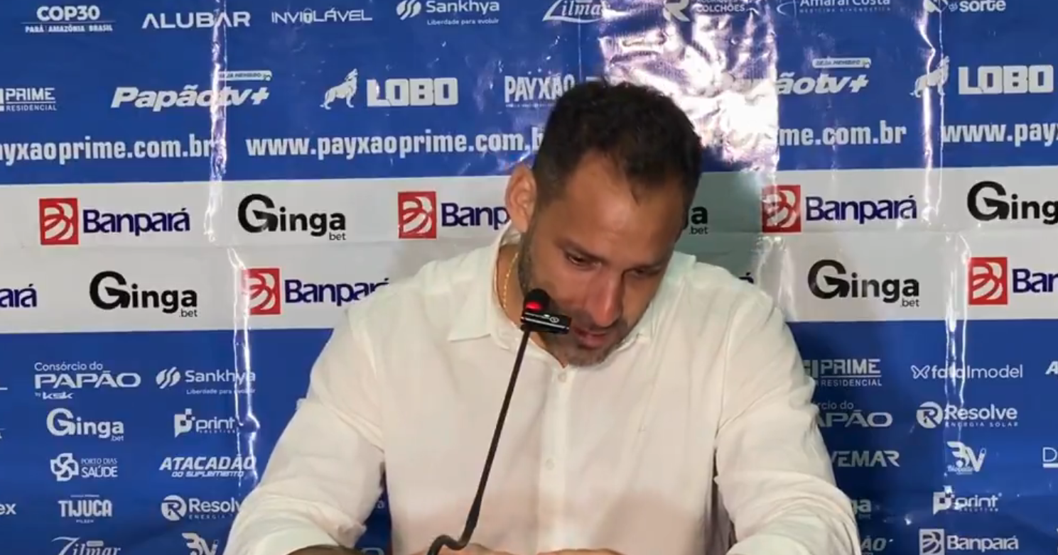 Dirigente do Paysandu chora ao lamentar o rebaixamento