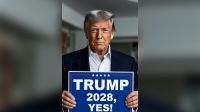 Trump posta foto enigmática e se refere à eleição de 2028