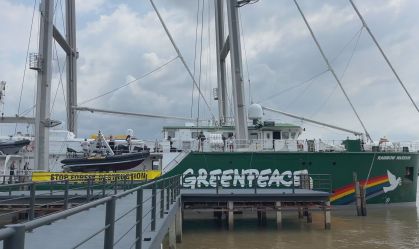 COP30: Navio do Greenpeace chega a Belém
