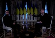 Vídeo: Energia elétrica cai enquanto Zelensky é entrevistado na Ucrânia