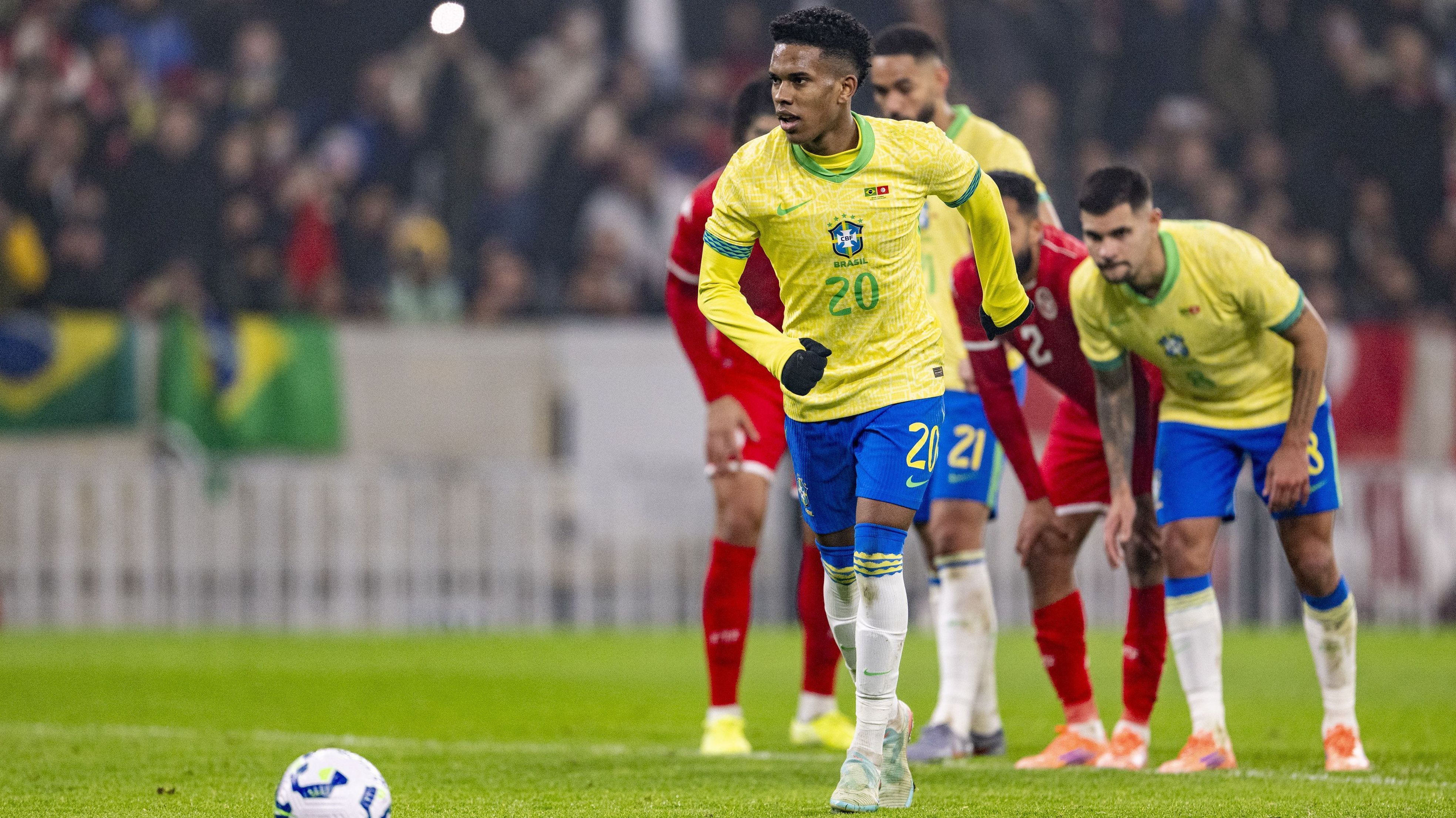 Brasil empata com a Tunísia; Estêvão marca e segue como artilheiro da Era Ancelotti