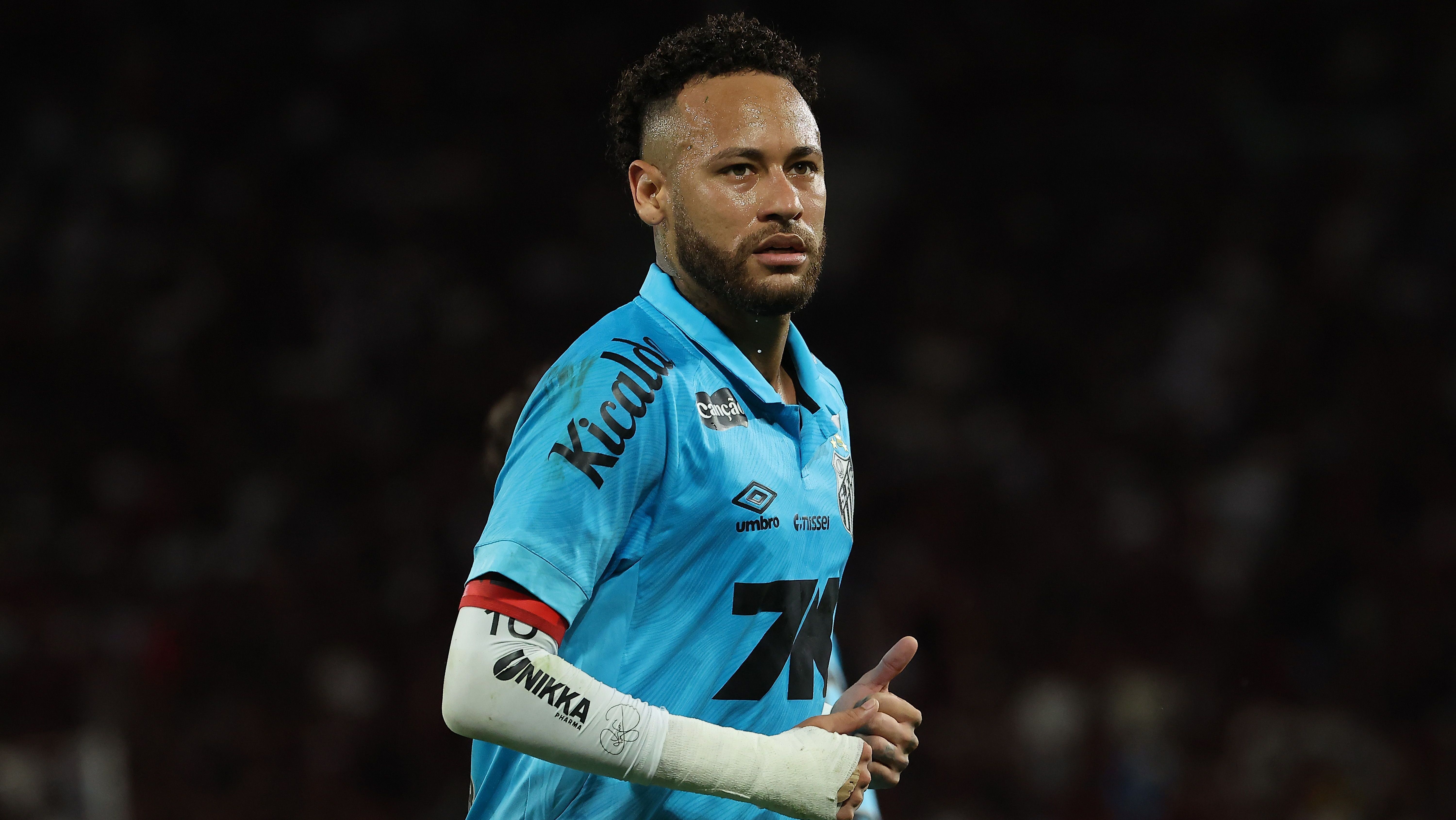 Neymar durante Flamengo x Santos