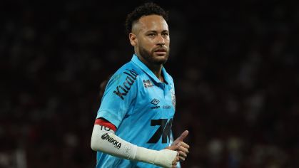 Neymar durante Flamengo x Santos