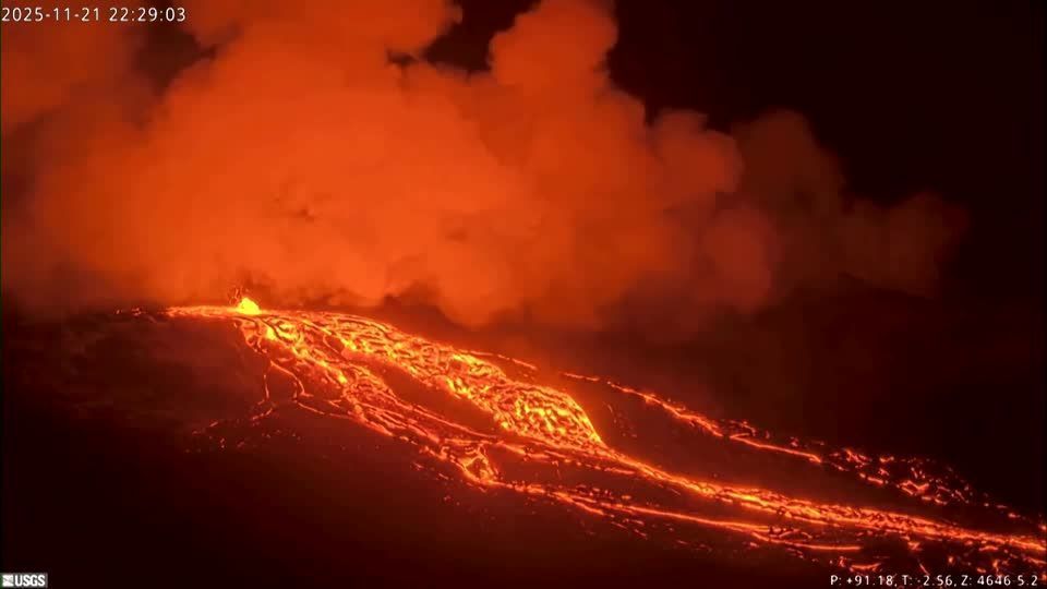Fluxos de lava do vulcão Kilauea, no Havaí