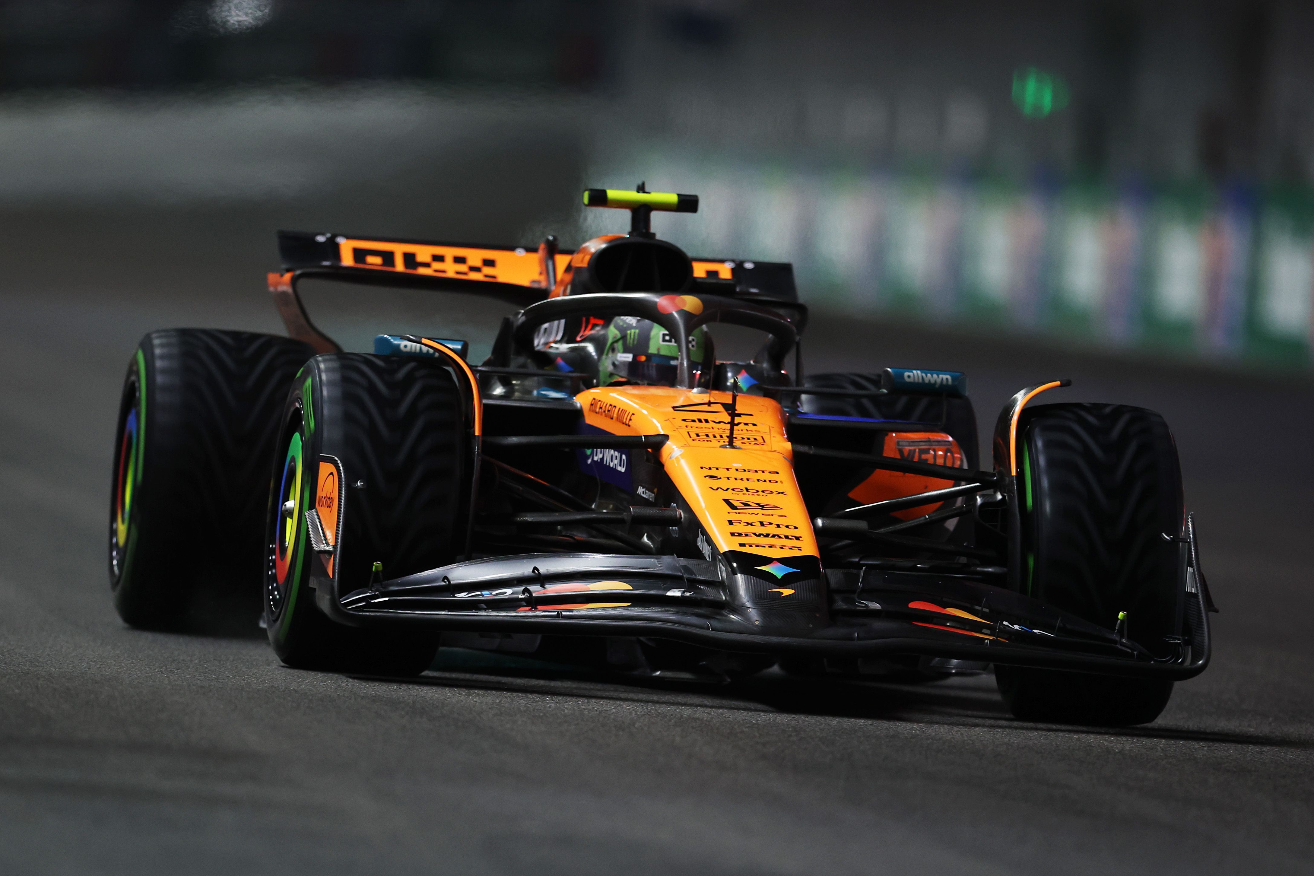 Lando Norris durante a qualificação para o Grande Prêmio de F1 de Las Vegas