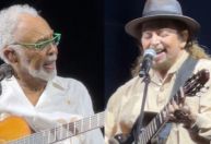 Gilberto Gil se emociona e vai às lágrimas com homenagem de Geraldo Azevedo