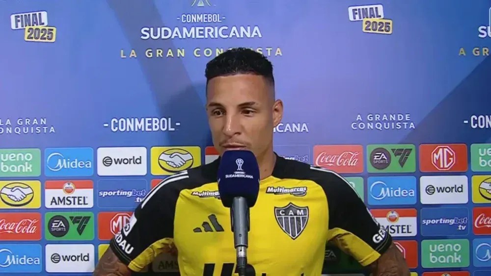 Guilherme Arana fala com a Imprensa antes a final