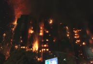 Vídeo: Incêndio de grandes proporções queima condomínio em Hong Kong