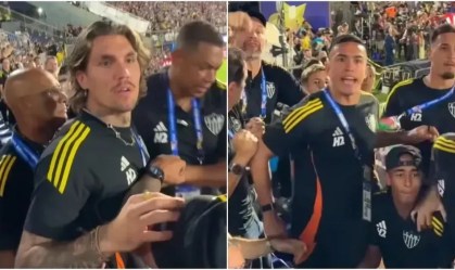 Pênalti perdido por Biel causa discussão entre torcedor e jogadores do Galo