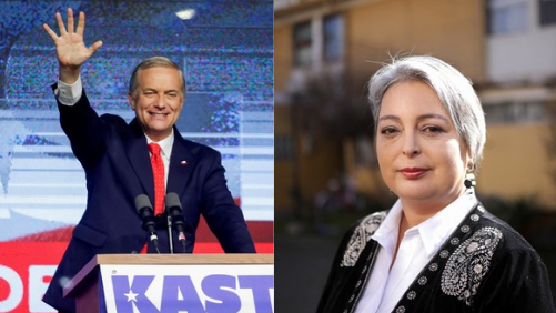 José Antonio Kast e Jeannette Jara