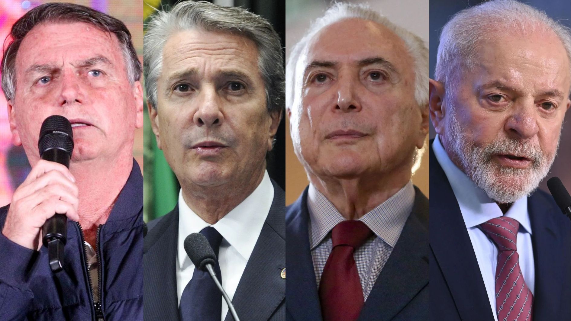 Jair Bolsonaro, Fernando Collor, Michel Temer e Lula