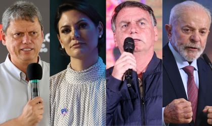 Lula empata com Bolsonaro, Tarcísio e Michelle em 2º turno, diz pesquisa