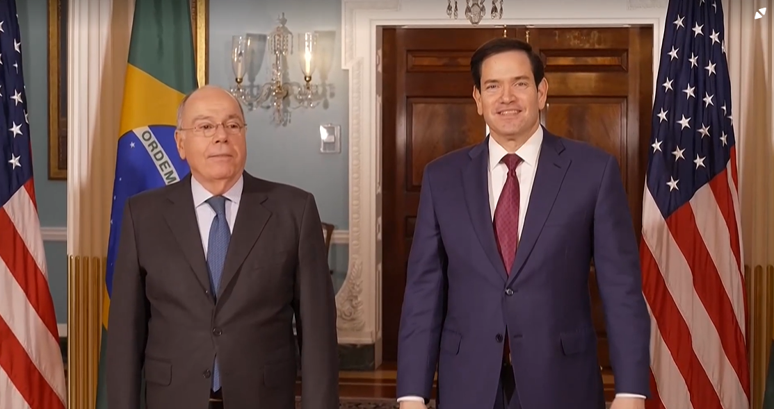 Mauro Vieira e Marco Rubio, em Washington