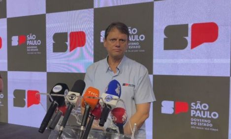 O governador de São Paulo, Tarcísio de Freitas