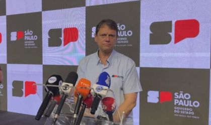 O governador de São Paulo, Tarcísio de Freitas