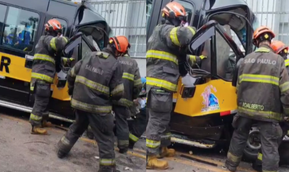 Acidente com van escolar deixa ao menos cinco feridos em SP